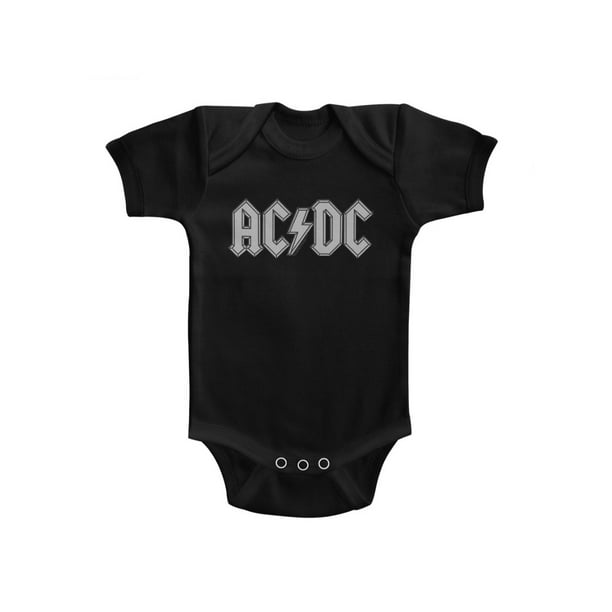 AC/DC  Unisex Baby Romper Bodysuit~Black 